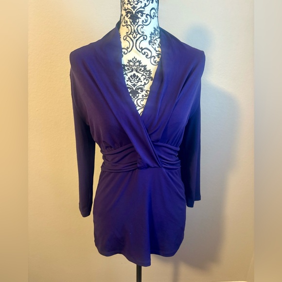 NEW YORK & COMPANY Faux Wrap Blouse - Picture 2 of 5